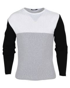 Estilo Mens Block Sauasge Neck,Grey