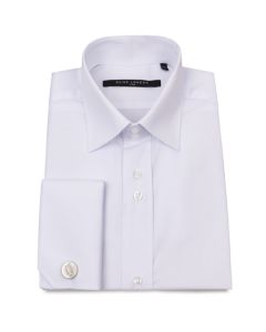 Guide London LS67159 Men's Fitted Long Sleeve Shirt,White