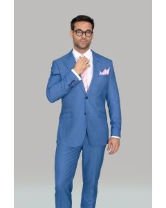 Cavani Blue Jay Three Piece Suit-BLUE
