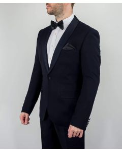 Cavani Nico Men's Black Tuxedo Dinner Shawl Collar Suit-NAVY
