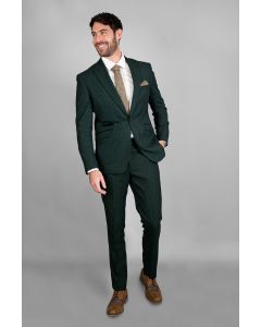 Cavani Caridi Slim Fit Check Suit-OLIVE