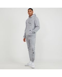 Kings Will Dream Chase Fleece Joggers With Paint Splat-GREY