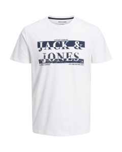 Jack & Jones JJnew Aiden Crew Neck T-Shirt-WHITE