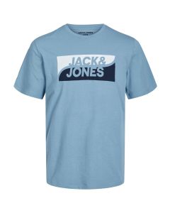 Jack & Jones JcoFly Big Scaled Crew Neck T-Shirt-BLUE