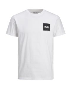 Jack & Jones JJERover Crew Neck T-Shirt-WHITE
