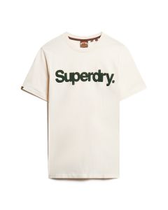 Superdry M1011754A Core Logo Classic T-Shirt-OATMEAL MARL