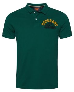 Superdry M1110349A Applique Superstate Classic Fit Polo-GREEN