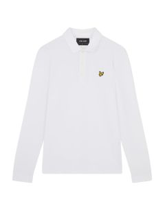 Lyle & Scott LP400 Long Sleeve Polo Shirt-WHITE
