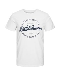 Jack & Jones JJStanli Crew Neck T-Shirt-WHITE