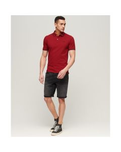 Superdry M1110344A Organic Cotton Vintage Tipped Polo Shirt-RED NAVY