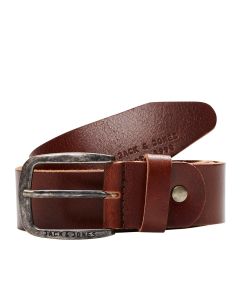 Jack & Jones JACPaul Leather Belt-BROWN