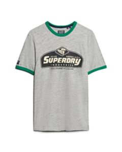 Superdry M1011214A Core Logo American Classic Ringer T-Shirt-GREY